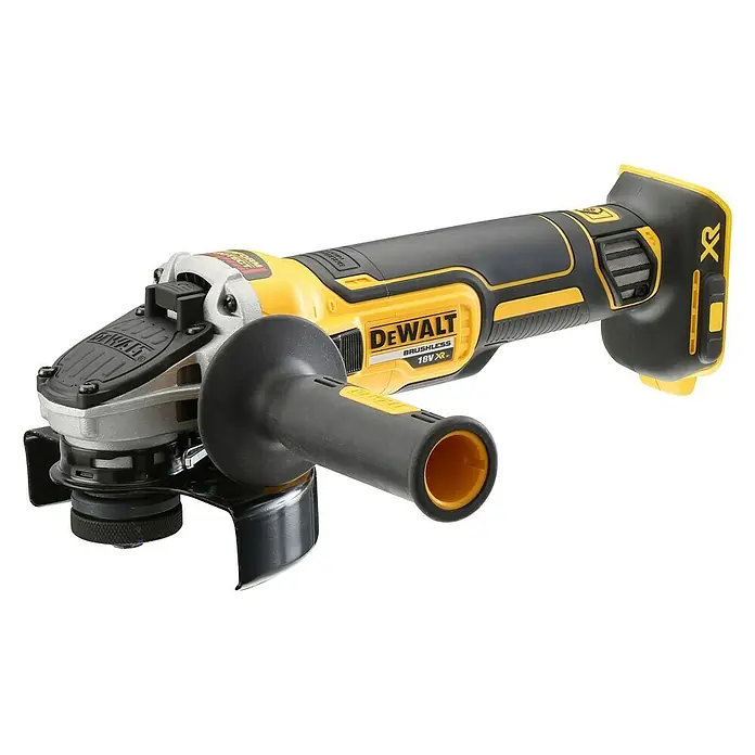 Dewalt XR Akku-Winkelschleifer DCG405NT - 18 V, Ohne Akku, Durchmesser Scheibe: 125 mm - Linke Seitenansicht