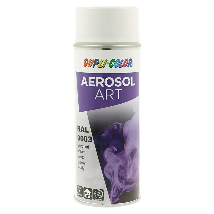 Dupli-Color Aerosol Art Sprühlack RAL 9003 - Signalweiß, 400 ml, Glänzend - Vorderansicht