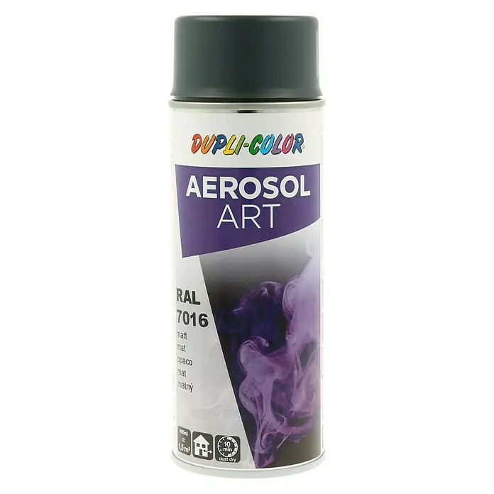 Dupli-Color Aerosol Art Sprühlack RAL 7016 - Anthrazit/Grau, 400 ml, Matt - Vorderansicht