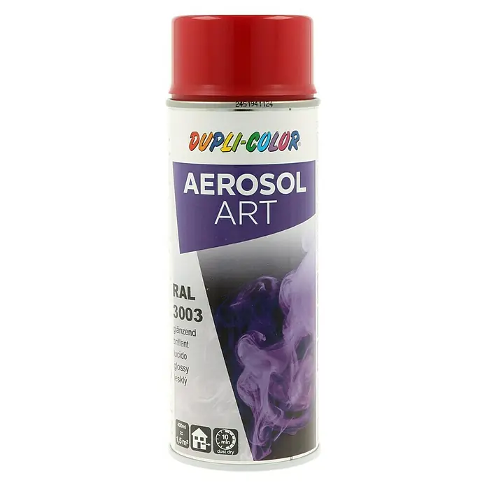 Dupli-Color Aerosol Art Lak za raspršivanje RAL 3003 - Rubin crvene boje, 400 ml, Sjaj - Pogled sprijeda