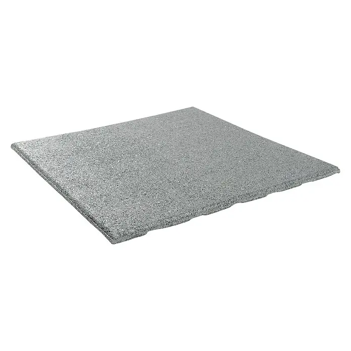 Terrastegel Rubber - 500 mm x 500 mm x 2,5 cm, Grijs, Rubber