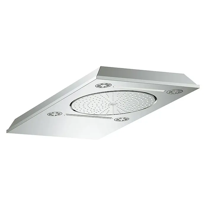 Grohe Kopfbrause Rainshower F-Series 15 - L x B: 67,8 x 38,1 cm, 20 l/min bei 3 bar, Anzahl Funktionen: 3 Stk., Chrom - Ansicht von unten