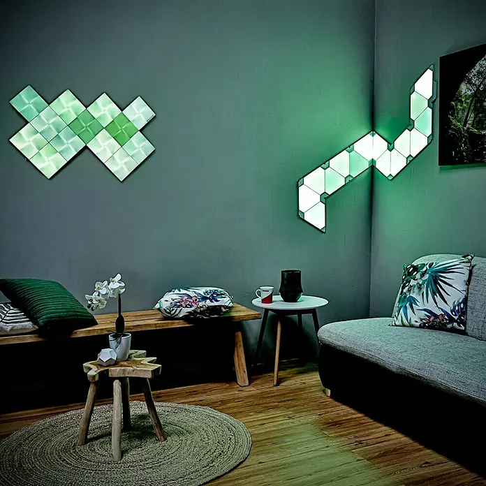 Nanoleaf LED-Panel Canvas Erweiterung - 4 W, L x B x H: 10,5 x 10,5 x 1 cm, Weiß, RGBW - Stimmungsaufnahme