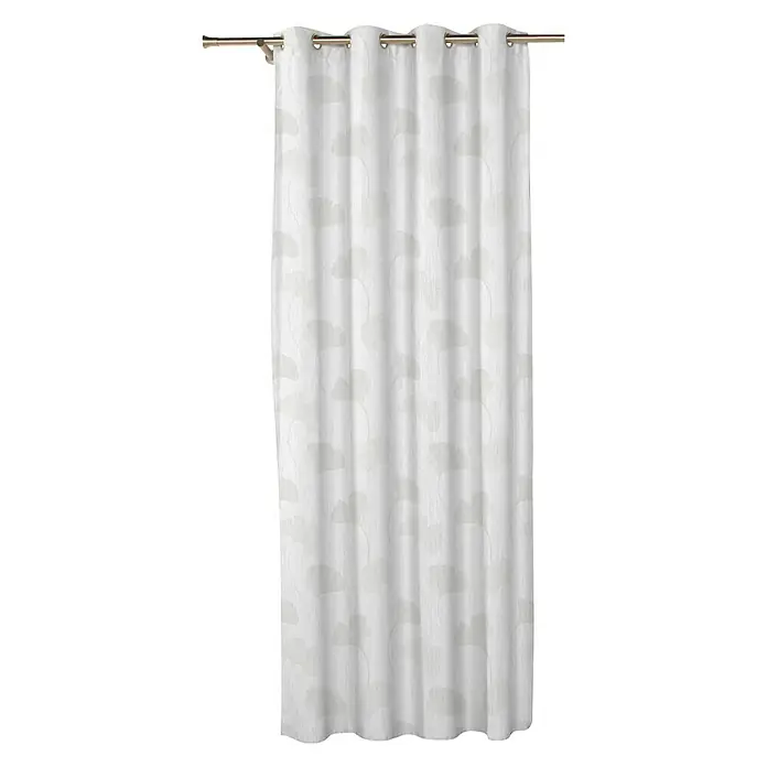 Visillo para ventana Nisha - 140 x 270 cm, 100% poliéster fil coupé, Blanco