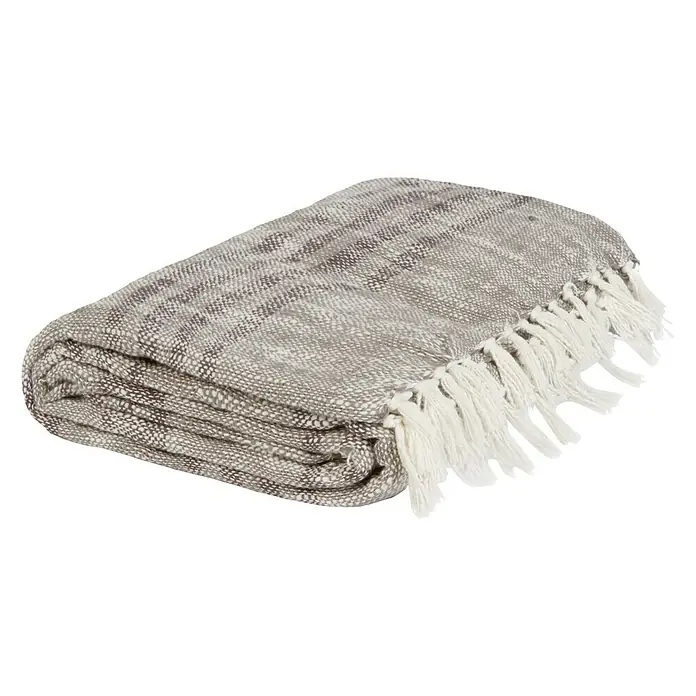 Plaid Levi - 130 x 180 cm, Gris, Rectangular