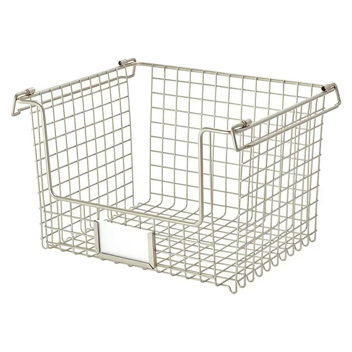 Cesto de alambre Classico apilable - L x An x Al: 25,4 x 30,5 x 19,7 cm, Acero inoxidable