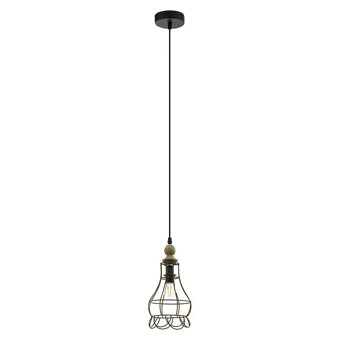 Eglo Pendelleuchte Bampton - Ø x H: 150 mm x 110 cm - Vorderansicht