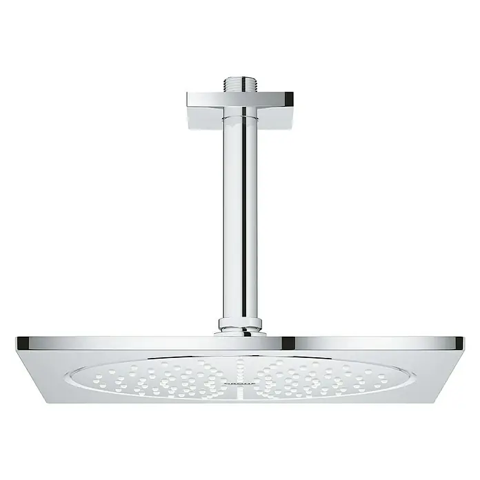 Grohe Kopfbrausen-Set Rainshower F-Series 10 - 25,4 x 25,4 cm, 9,5 l/min bei 3 bar, Deckenmontage, Chrom - Vorderansicht
