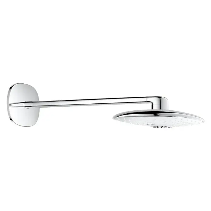 Grohe Kopfbrausen-Set Rainshower Duo 360 - 22 x 36,1 cm, 39 l/min bei 3 bar, Moonwhite/Chrom - Vorderansicht