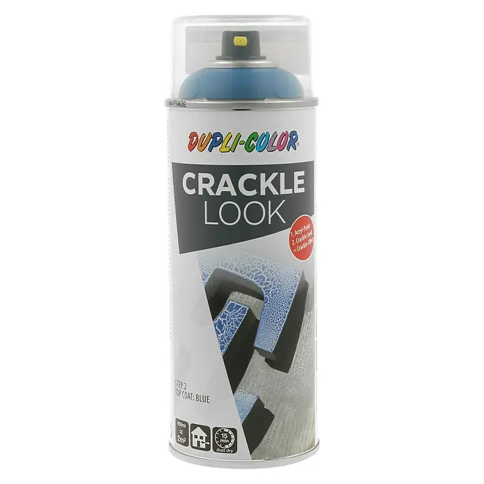 Dupli-Color Speciale spray Crackle Blauw - Blauw, Craquelé-effect, 400 ml - Vooraanzicht