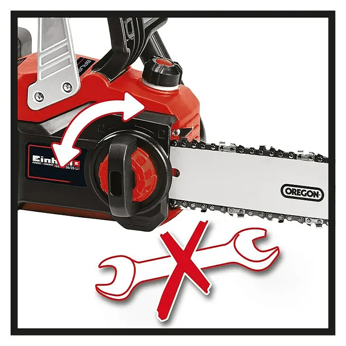 Einhell Power X-Change Akku-Kettensäge GE-LC 36/35 LI Solo - 36 V, Ohne Akku, Schwertlänge: 35 cm - Detailaufnahme