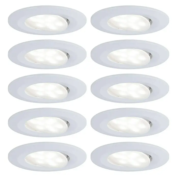 Paulmann LED-Einbauleuchten-Set Calla - 6 W, Weiß, Neutralweiß, IP65 - Vorderansicht