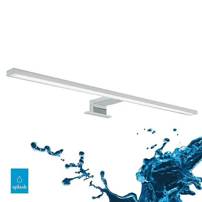 Briloner Aplique LED para espejo - 8 W, Plateado, L x An x Al: 60 x 10,3 x 3,6 cm