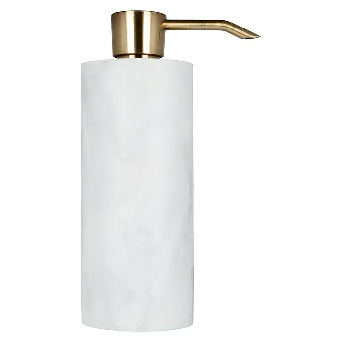 Camargue Seifenspender Marmel - Polyresin, Weiß/Gold
