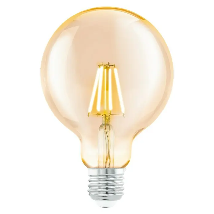Voltolux Bombilla LED Vintage Globo - 4 W, Color de luz: Blanco cálido, No regulable, Globo
