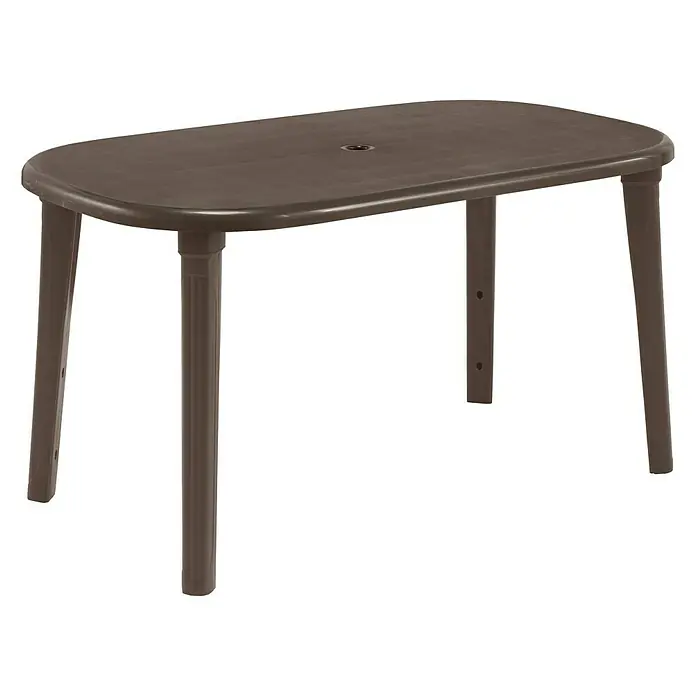 Mesa de jardín Cancún - L x An: 140 x 80 cm, Marrón