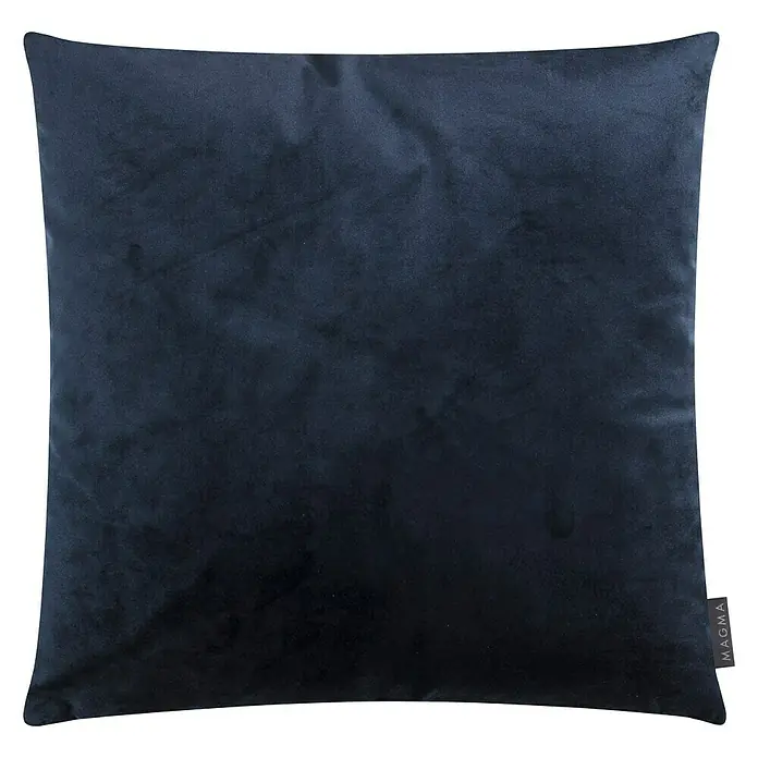 Kissen Wendekissen Samt - Dunkelblau, 50 x 50 cm, 100 % Polyester - Vorderansicht
