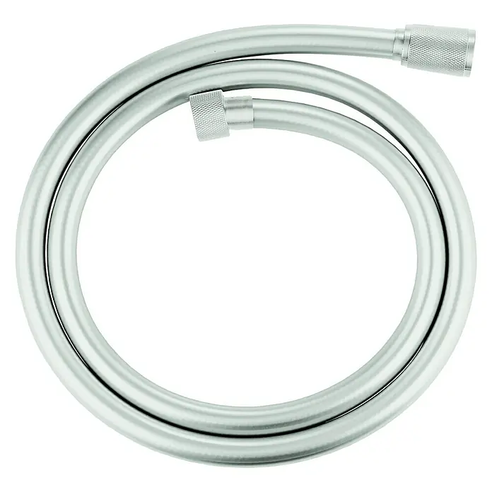 Grohe Brauseschlauch Silverflex - Länge: 125 cm, ½″, Kunststoff, Supersteel - Vorderansicht