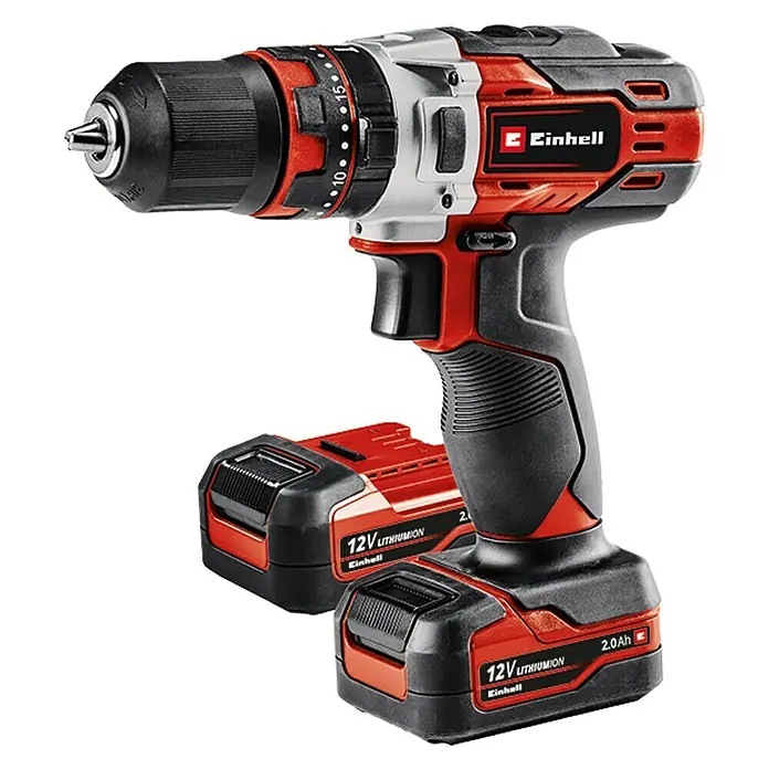 Einhell Akku-Schlagbohrschrauber TE-CD 12/1 Li-i - 12 V, 2 Akkus, 2 Ah, Leerlaufdrehzahl: 0 U/min - 1.400 U/min - Linke Seitenansicht