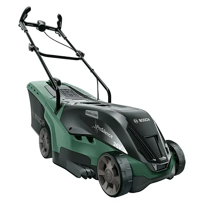 Bosch Universal Rotak Akku-Rasenmäher 36-560 - 36 V, 2 Akkus, 2 Ah, Schnittbreite: 36 cm - Rechte Seitenansicht