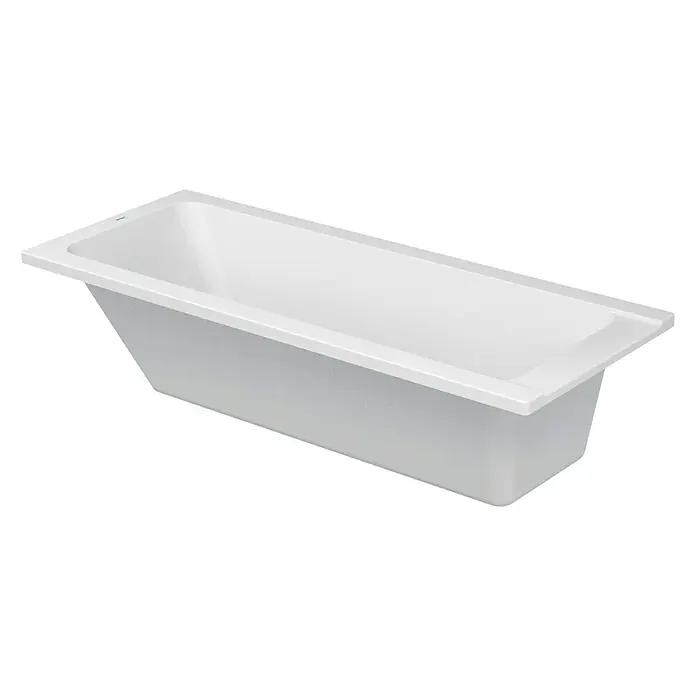 Duravit D-Code Badewanne - 170 x 75 cm, Ablauf: Mittig, Sanitäracryl, Weiß - Vorderansicht