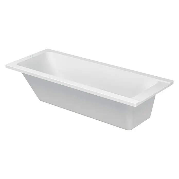 Duravit D-Code Badewanne - 170 x 70 cm, Ablauf: Fußende, Sanitäracryl, Weiß - Vorderansicht