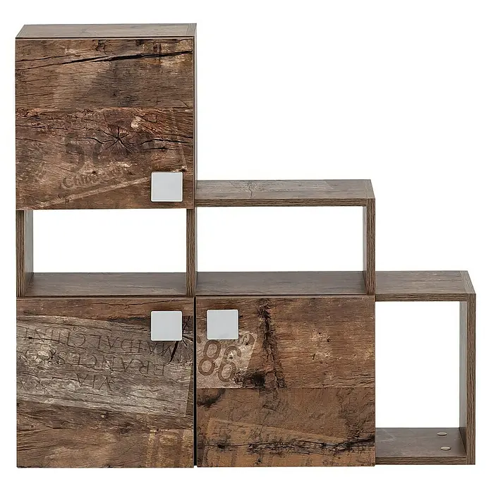 Schildmeyer Edia Regal - 82 x 21 x 80 cm, Panamaeiche - Vorderansicht