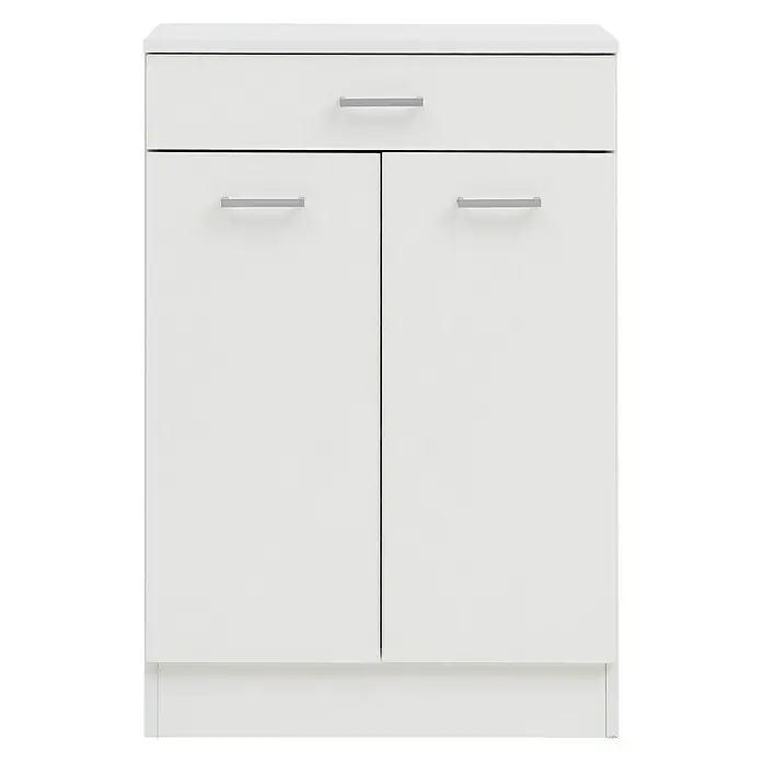 Schildmeyer Lorenz Unterschrank - 60 x 32 x 92 cm, Perlweiß - Vorderansicht