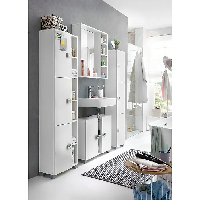 Schildmeyer Edia Spiegel - 16 x 73 x 73 cm, Weiß - Stimmungsaufnahme