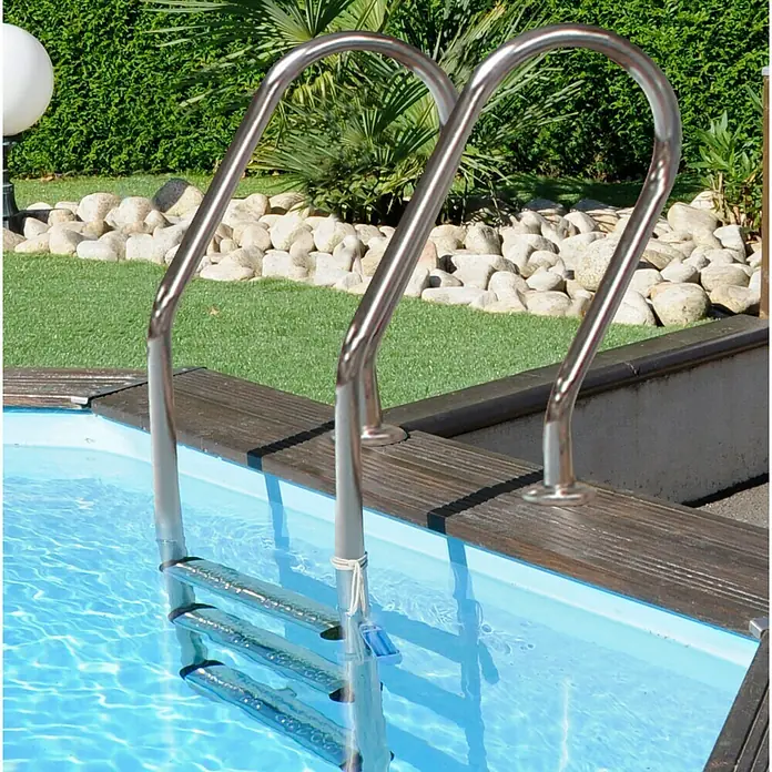 Gre Piscina de madera Vermela - 672 x 472 x 146 cm, Capacidad: 24,1 m³, Marrón claro