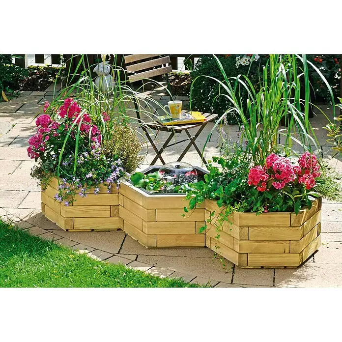 Pflanztopf Carina - Außenmaß (Ø x H): 60 x 29 cm, Holz