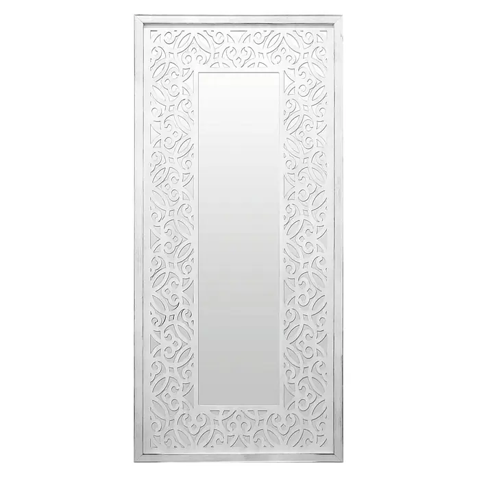 Espejo Mosaico Surat - 70 x 160 cm, Blanco/Plateado