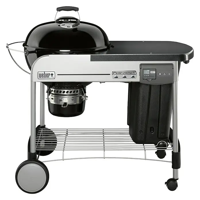 Weber Barbacoa de carbón Performer premium GBS 57 - Negro, Superficie parrilla: Ø 57 cm