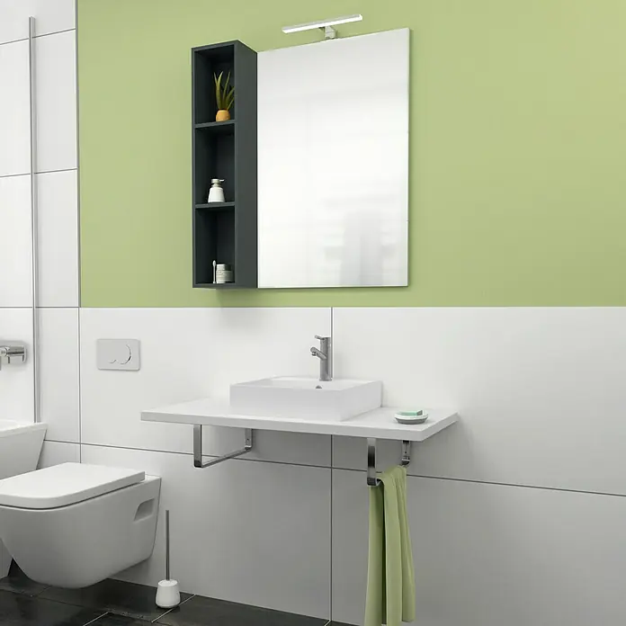 Camargue Espacio Modularni regal - 20 x 17 x 90 cm, Antracit, Mat - Živopisni prikaz