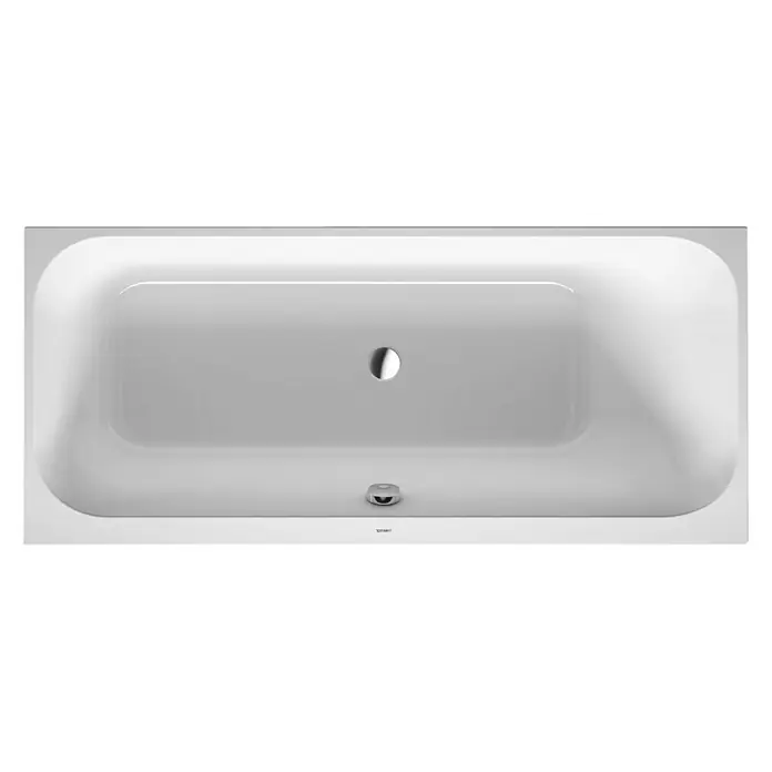 Duravit Happy D.2 Badewanne - 160 x 70 cm, Rückenschräge Rechts, Sanitäracryl, Weiß - Vorderansicht
