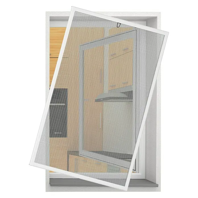 Easy Life easyLINE 2 Zaštita od insekata za prozore - Š x V: 100 x 120 cm, Boja okvira: Bijele boje, Opruge za brzu montažu