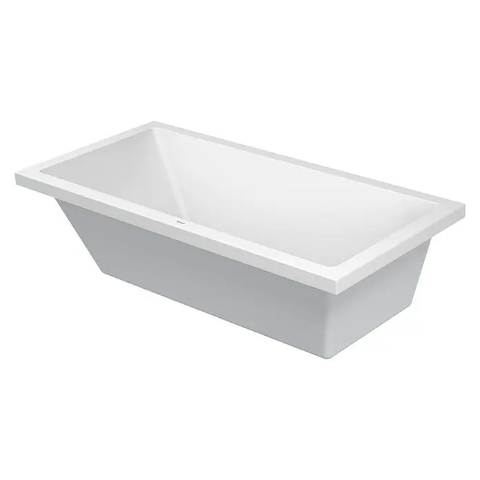 Duravit Starck 1 Badewanne Typ 1 - 180 x 90 cm, Sanitäracryl, Weiß - Vorderansicht