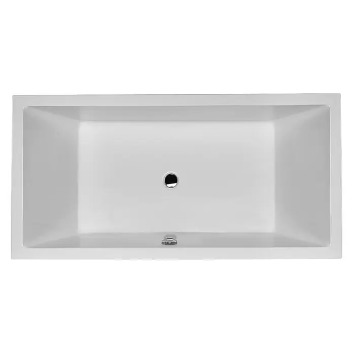 Duravit Starck 1 Badewanne Typ 2 - 180 x 90 cm, Sanitäracryl, Weiß - Vorderansicht