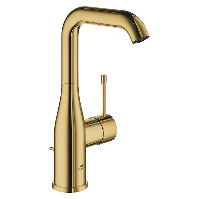 Grohe Essence New Waschtischarmatur L-Size - Mit Zugstange, Cool Sunrise - Vorderansicht