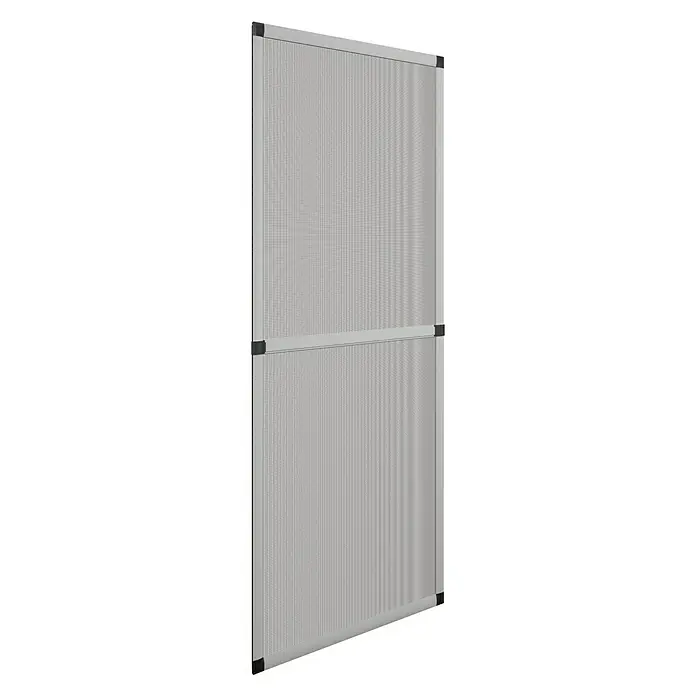 Mosquitera para puerta corredera - An x Al: 100 x 220 cm, Color bastidor: Plateado, Puertas
