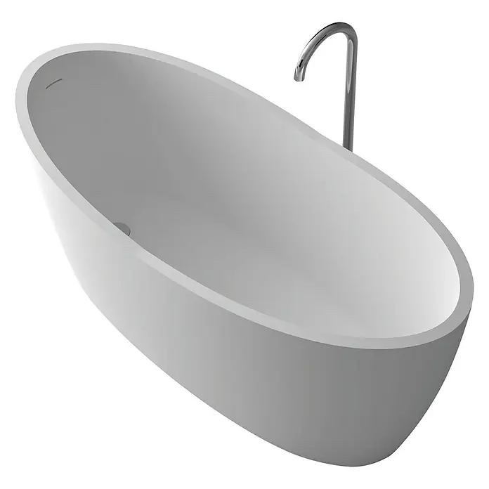Camargue Bañera independiente Espalmador - L x An: 180 x 78 cm, Solid Surface, Blanco