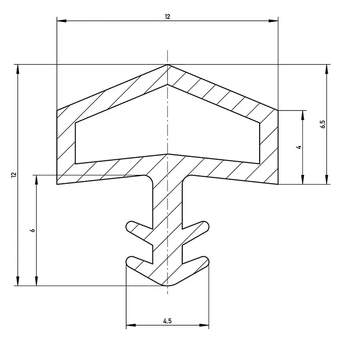 Solid Elements Türdichtung - Weiß, 5 m x 12 mm x 12 mm, Geeignet für: Holzzargen