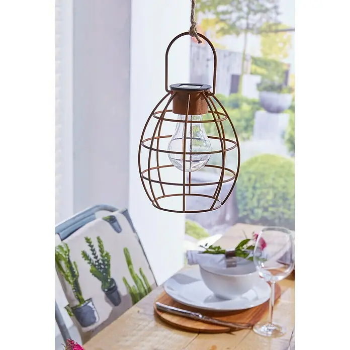 Luxform Solarna viseća svjetiljka Duisburg - LED, Bronca, Ø x V: 13 x 16 cm