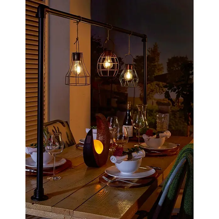 Luxform Solarna viseća svjetiljka Duisburg - LED, Bronca, Ø x V: 13 x 16 cm