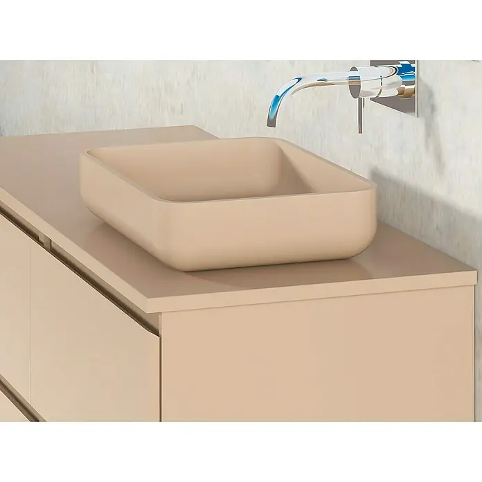 Lavabo Sena - An x L: 45,5 x 32,5 cm, Fango