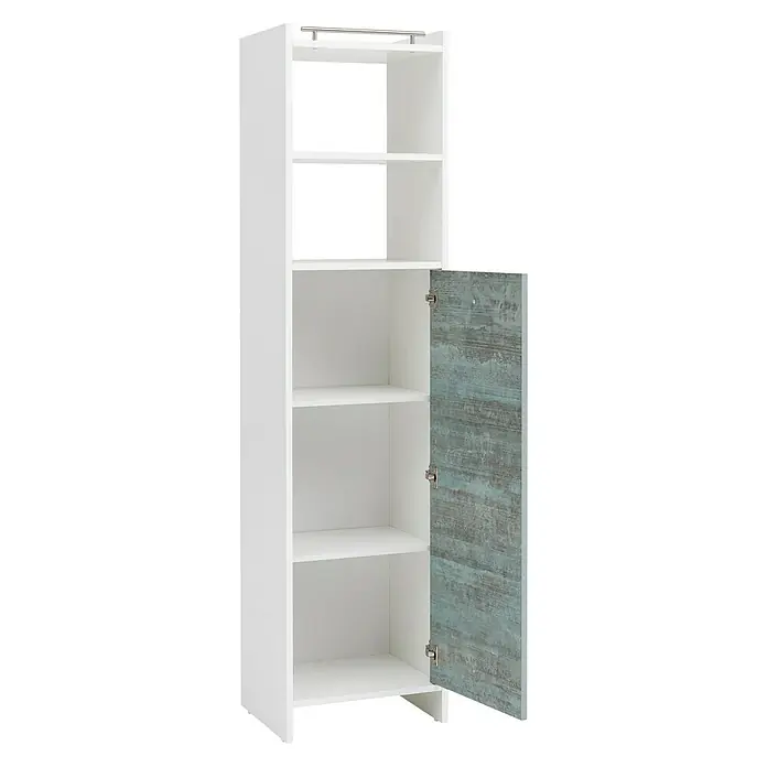 Schildmeyer Sailor Hochschrank - 40 x 33 x 165 cm, Weiß, Patina - Anwendungsbeispiel