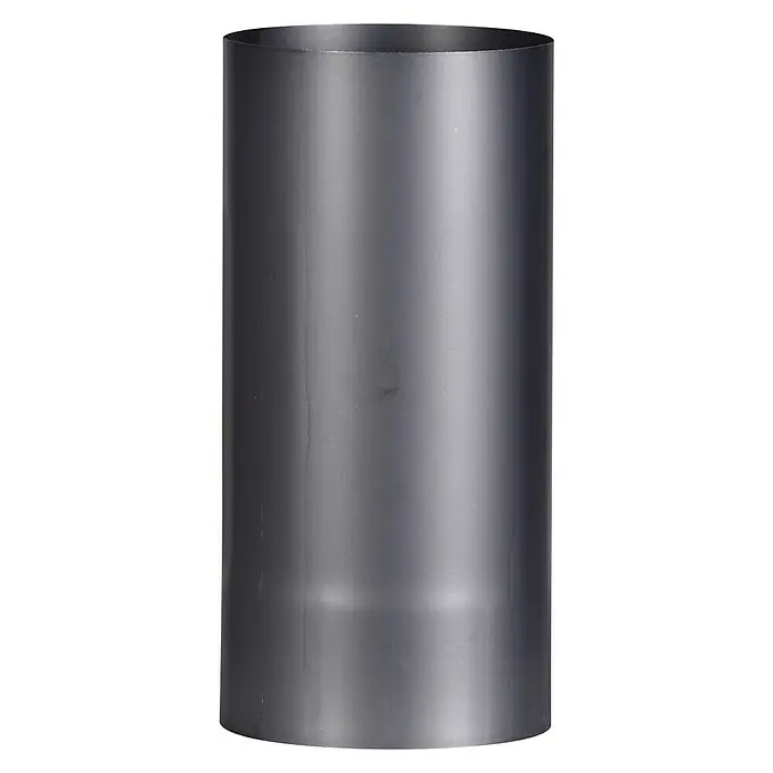 Dimovodna cijev - Ø x D: 120 x 250 mm, Debljina stijenke: 0,6 mm, Crne boje - Pogled sprijeda