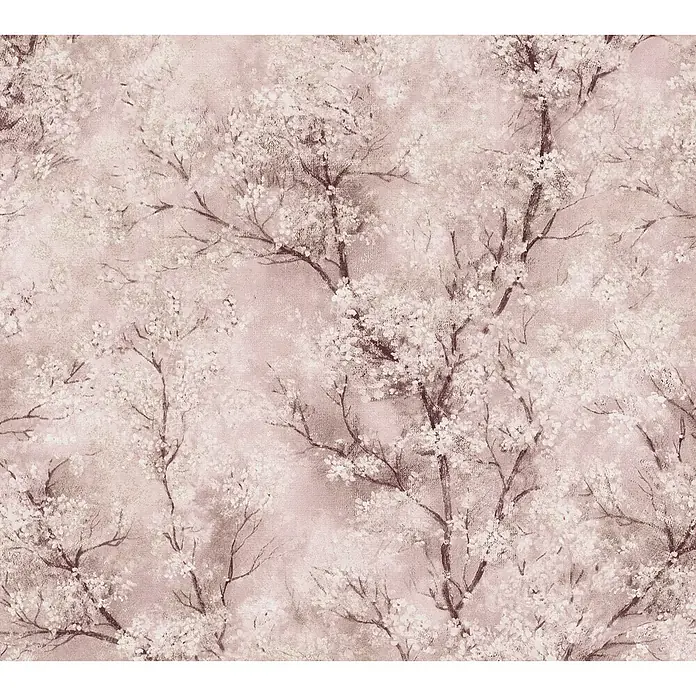 AS Creation New Walls Vliestapete Bäume - Rosa, Floral, 10,05 x 0,53 m - Detailaufnahme