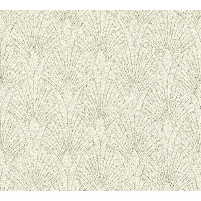 AS Creation New Walls Vliestapete Art Deco - Weiß/Creme, Grafisch, 10,05 x 0,53 m - Detailaufnahme