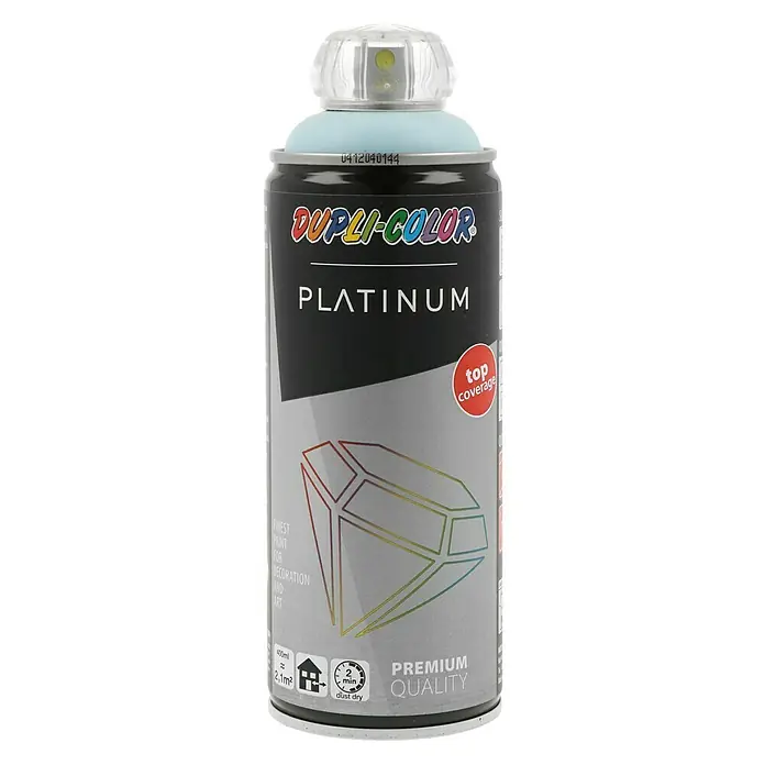 Dupli-Color Platinum Sprej s lakom u boji platinum - Led plave boje, 400 ml, Svilenkasti mat - Pogled sprijeda